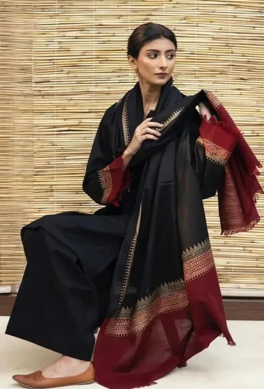 BR-1076 3Pc Unstitched Dhanak Suit with Printed Woolen Shawl