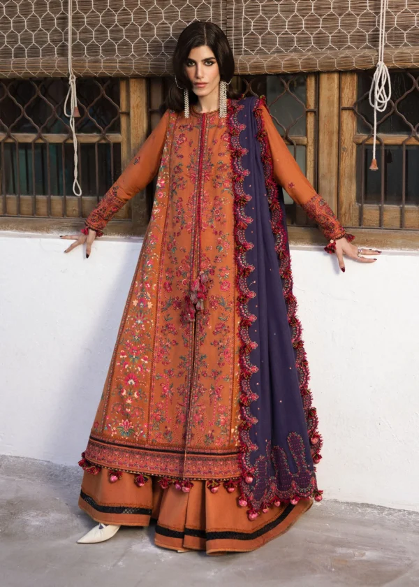 MB-625 Unstitched Dhanak Stuff Full Embroidered Suit With Dhanak Embroiderd
